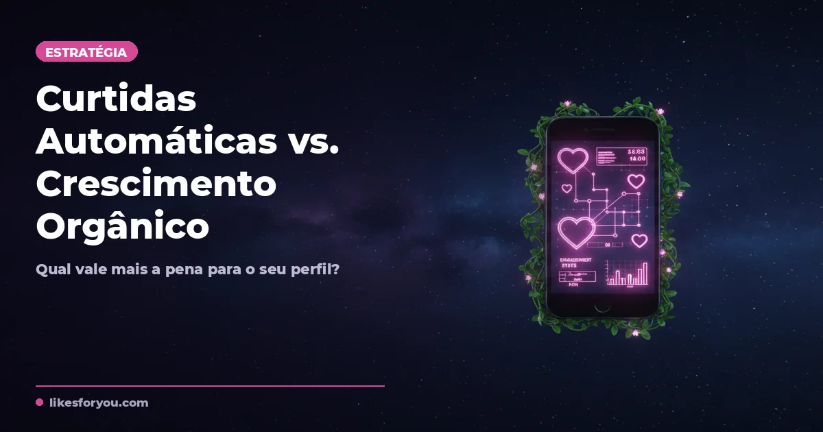 Curtidas Automáticas vs. Crescimento Orgânico no Instagram: Qual Vale em 2026?